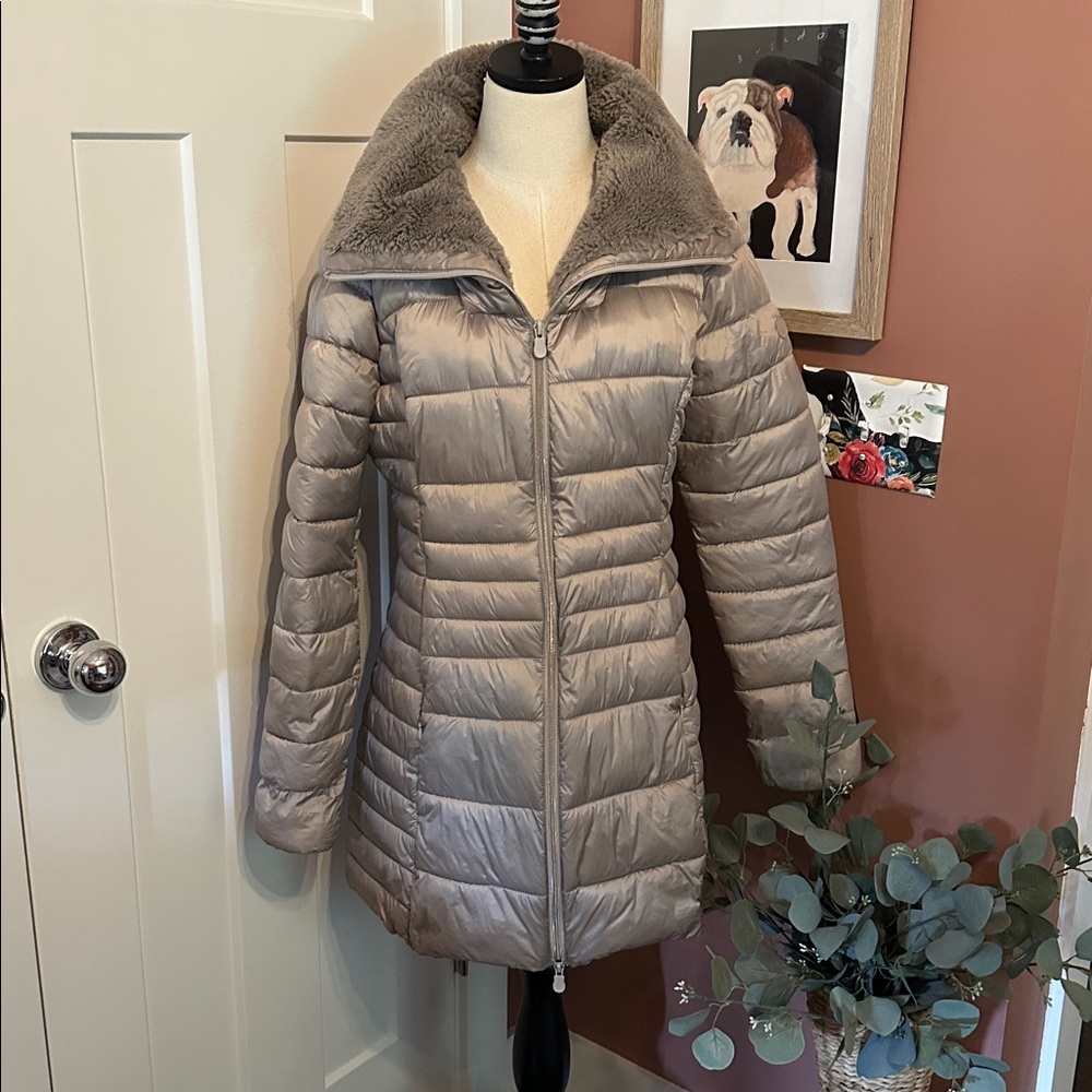 Save The Duck Caroline Satin Ultra light Synthetic down Silver Gray L Puffer